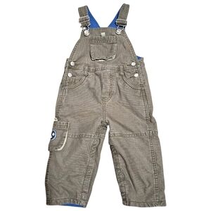 Gymboree Overalls 6-12M Green & Blue Vintage 2002 Baby Boy 100% Cotton